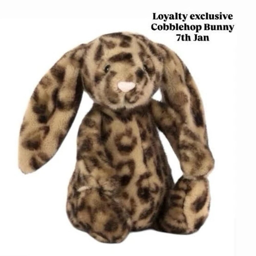 Jellycat COBBLEHOP BUNNY EXCLUSIVE Ruby Cruiser in-hand  Authentic NWT dust bag - Picture 11 of 11